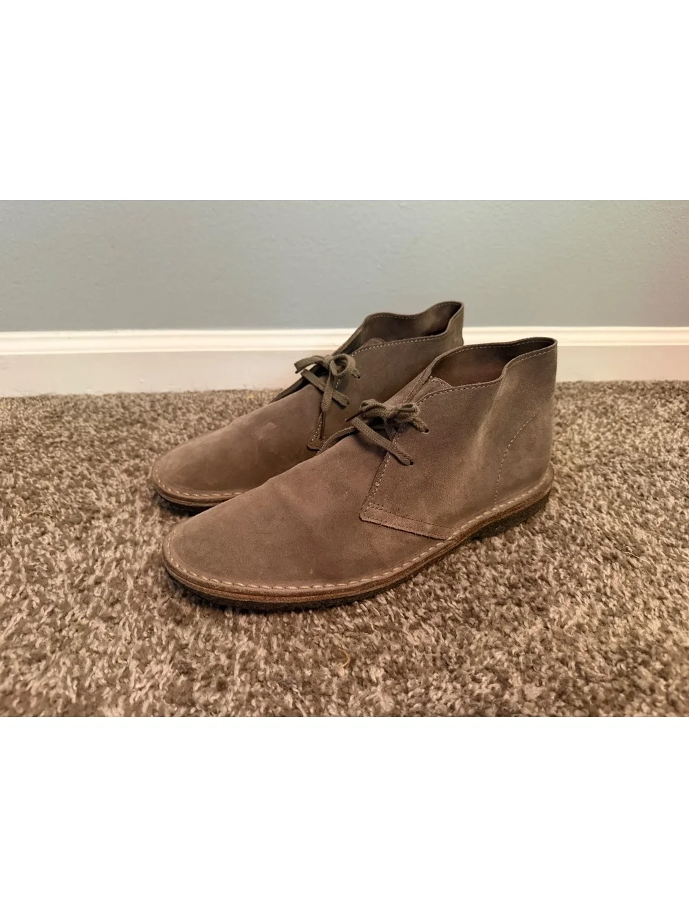 J.Crew MacAlister Gray Suede Boots Men’s 10